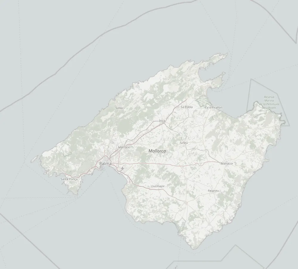 Mapa de la zona donde trabaja Diseños Zurita SL
